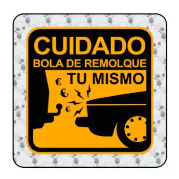 Autocollant Cuidado - Bola de Remolque