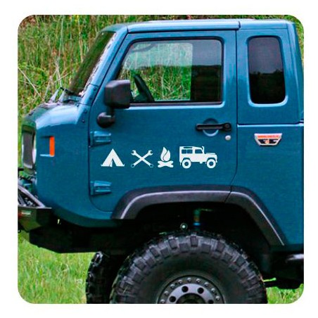 Pegatina 4x4 life. Vinilo de alta calidad, soporta perfectamente la intemperie, apto incluso para náutica. Pégala donde quieras,