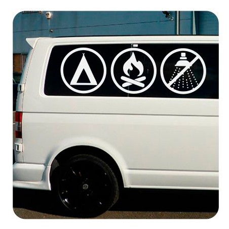 Pegatina Camper Life. Vinilo de alta calidad, soporta perfectamente la intemperie, apto incluso para náutica. Pégala donde quier