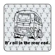 Pegatina It's all in the rear. Vinilo de alta calidad, soporta perfectamente la intemperie, apto incluso para náutica. Pégala do