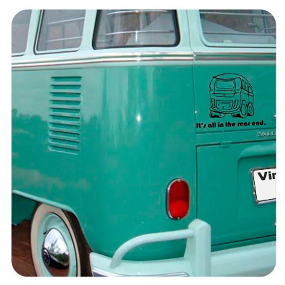 Pegatina It's all in the rear. Vinilo de alta calidad, soporta perfectamente la intemperie, apto incluso para náutica. Pégala do