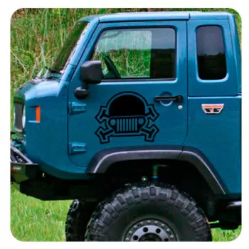 Autocollant Calavera Jeep