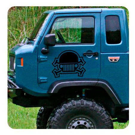 Calavera Jeep Aufkleber