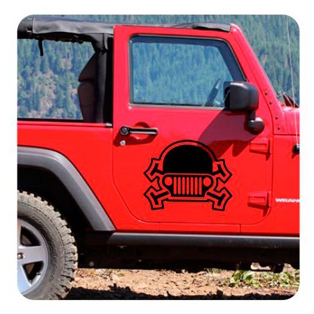 Calavera Jeep Aufkleber