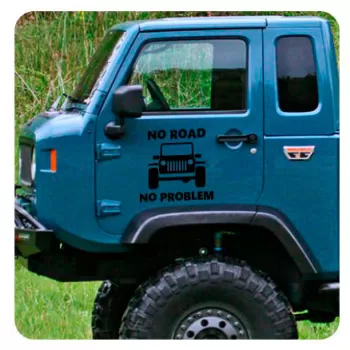 No Road No Problem - Jeep Aufkleber