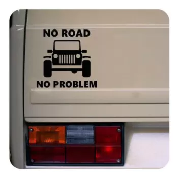 No Road No Problem - Jeep Aufkleber