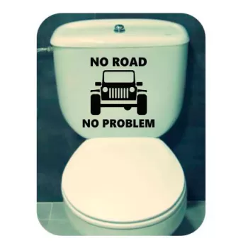 Autocollant No Road No Problem - Jeep