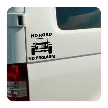 No Road No Problem - Jeep Aufkleber