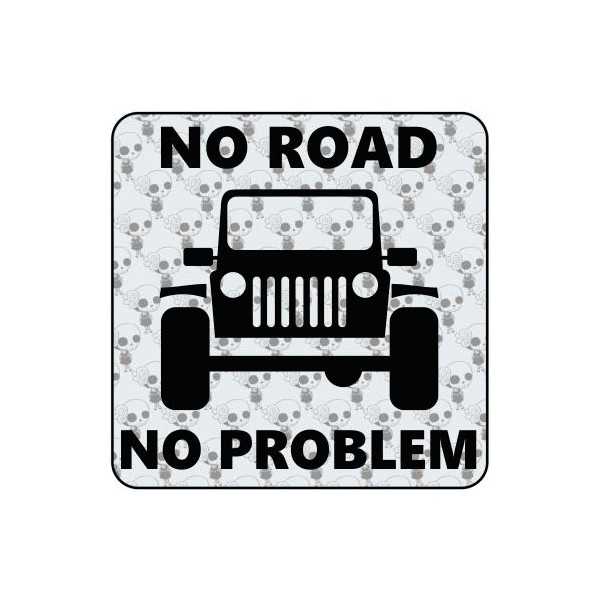No Road No Problem - Jeep Aufkleber