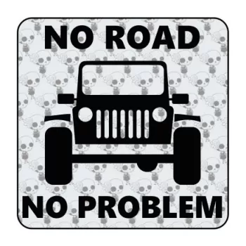 No Road No Problem - Jeep Aufkleber