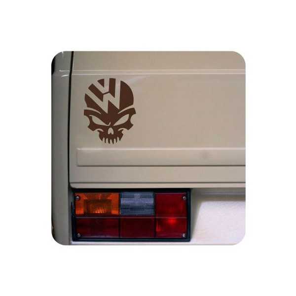 Pegatina VW Skull. Vinilo de alta calidad, soporta perfectamente la intemperie, apto incluso para náutica. Pégala donde quieras,