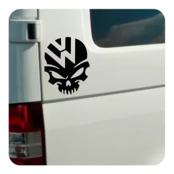 VW Skull Sticker