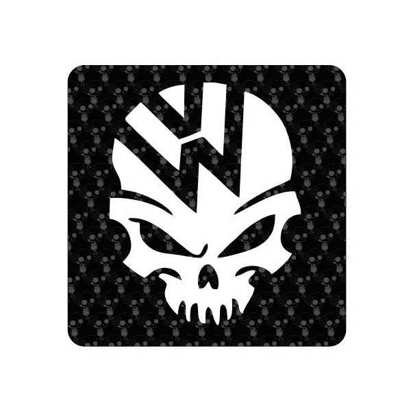 Pegatina VW Skull. Vinilo de alta calidad, soporta perfectamente la intemperie, apto incluso para náutica. Pégala donde quieras,