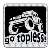 Autocollant Go Topless - Jeep 2