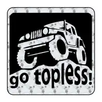 Autocollant Go Topless - Jeep 2