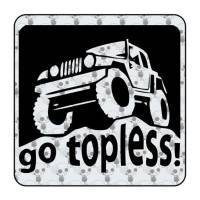 Pegatina Go Topless - Jeep. Vinilo de alta calidad, soporta perfectamente la intemperie, apto incluso para náutica. Pégala donde 2