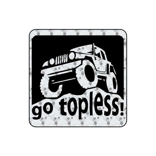 Go Topless - Jeep Aufkleber