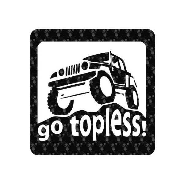 Go Topless - Jeep Aufkleber