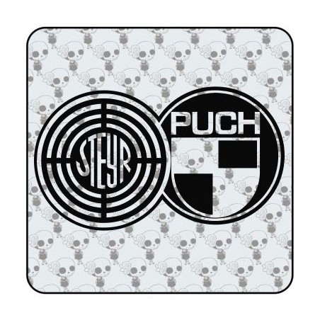 Pegatina Logo Steyr Puch. Vinilo de alta calidad, soporta perfectamente la intemperie, apto incluso para náutica. Pégala donde q