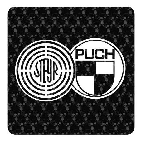 Pegatina Logo Steyr Puch. Vinilo de alta calidad, soporta perfectamente la intemperie, apto incluso para náutica. Pégala donde q