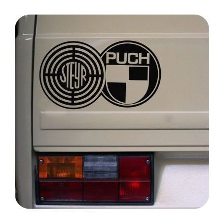 Pegatina Logo Steyr Puch. Vinilo de alta calidad, soporta perfectamente la intemperie, apto incluso para náutica. Pégala donde q