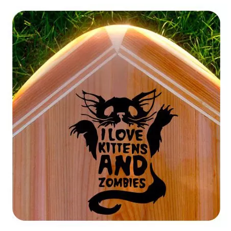 Autocollant Love Kittens and Zombies