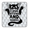 Love Kittens and Zombies Sticker