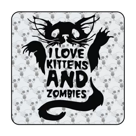 Autocollant Love Kittens and Zombies