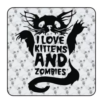 Pegatina Love Kittens and Zombies. Vinilo de alta calidad, soporta perfectamente la intemperie, apto incluso para náutica. Pégal