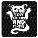 Autocollant Love Kittens and Zombies