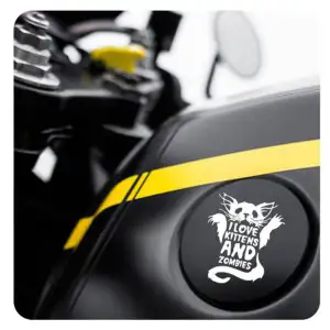 Autocollant Love Kittens and Zombies