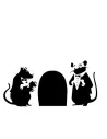 Pegatina BANKSY RATS. Pegatinas freaks, pegatinas frikis.