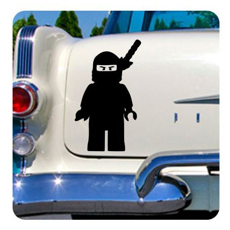 Pegatina Ninja Lego. Vinilo de alta calidad, soporta perfectamente la intemperie, apto incluso para náutica. Pégala donde quiera