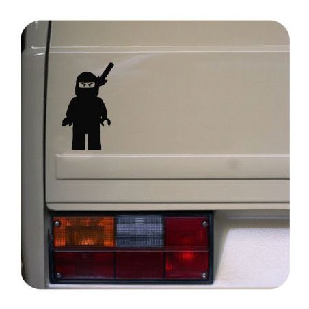 Pegatina Ninja Lego. Vinilo de alta calidad, soporta perfectamente la intemperie, apto incluso para náutica. Pégala donde quiera
