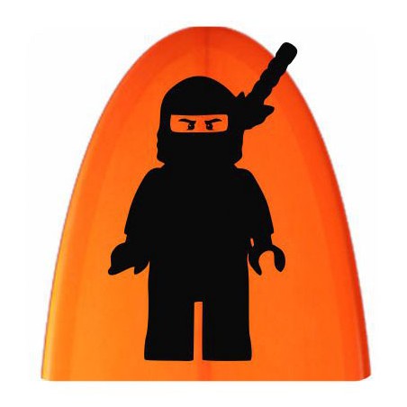 Pegatina Ninja Lego. Vinilo de alta calidad, soporta perfectamente la intemperie, apto incluso para náutica. Pégala donde quiera