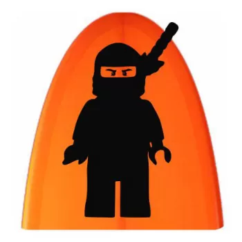 Pegatina Ninja Lego. Vinilo de alta calidad, soporta perfectamente la intemperie, apto incluso para náutica. Pégala donde quiera