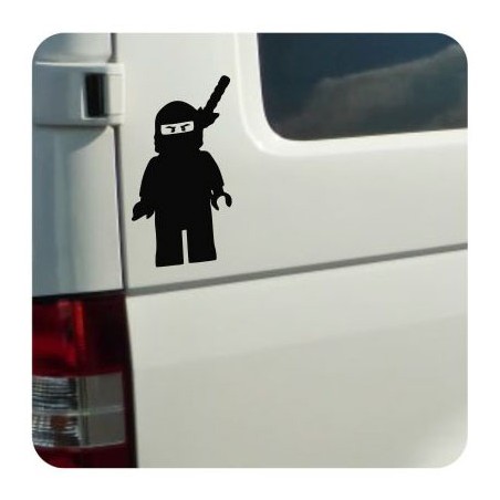 Pegatina Ninja Lego. Vinilo de alta calidad, soporta perfectamente la intemperie, apto incluso para náutica. Pégala donde quiera