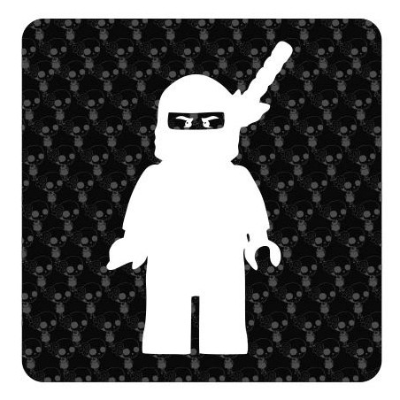 Pegatina Ninja Lego. Vinilo de alta calidad, soporta perfectamente la intemperie, apto incluso para náutica. Pégala donde quiera