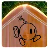 Pegatina Bomba Super Mario. Vinilo de alta calidad, soporta perfectamente la intemperie, apto incluso para náutica. Pégala donde