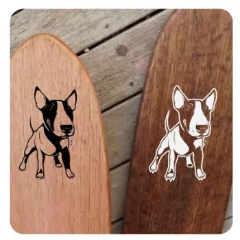 Pegatina Bull Terrier. Vinilo de alta calidad, soporta perfectamente la intemperie, apto incluso para náutica. Pégala donde quie