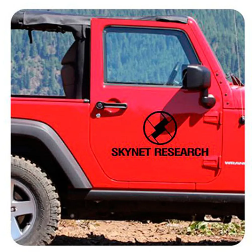 Pegatina Skynet - Terminator. Vinilo de alta calidad, soporta perfectamente la intemperie, apto incluso para náutica. Pégala don