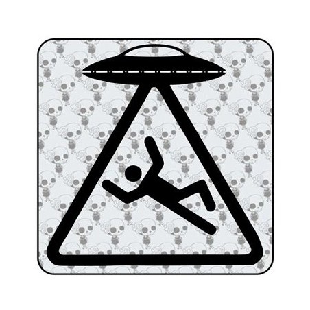 Pegatina Abduccion. Vinilo de alta calidad, soporta perfectamente la intemperie, apto incluso para náutica. Pégala donde quieras