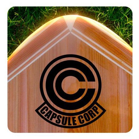 Pegatina Capsule Corp. Vinilo de alta calidad, soporta perfectamente la intemperie, apto incluso para náutica. Pégala donde quie