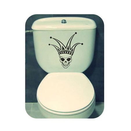 Pegatina Calavera Joker. Vinilo de alta calidad, soporta perfectamente la intemperie, apto incluso para náutica. Pégala donde qu