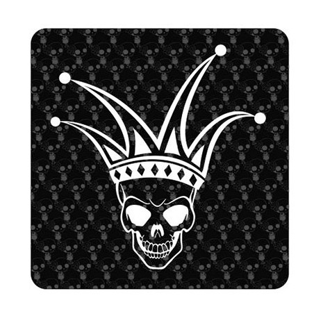 Pegatina Calavera Joker. Vinilo de alta calidad, soporta perfectamente la intemperie, apto incluso para náutica. Pégala donde qu