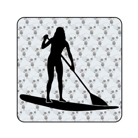 Pegatina SUP Girl. Vinilo de alta calidad, soporta perfectamente la intemperie, apto incluso para náutica. Pégala donde quieras,