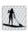Pegatina SUP Girl. Vinilo de alta calidad, soporta perfectamente la intemperie, apto incluso para náutica. Pégala donde quieras,