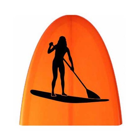 Pegatina SUP Girl. Vinilo de alta calidad, soporta perfectamente la intemperie, apto incluso para náutica. Pégala donde quieras,