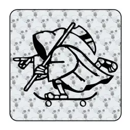 Skater La Muerte Aufkleber 2