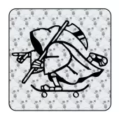 Skater La Muerte Sticker 2